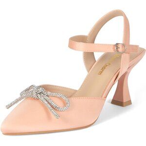🆕Women's Pink High Heel Pumps Pointed Toe Dress Party Wedding Work Shoes